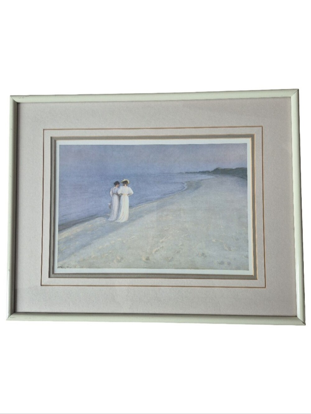 Framed And Matted Print S. Kroyer Skagen 1993 18" X 14"